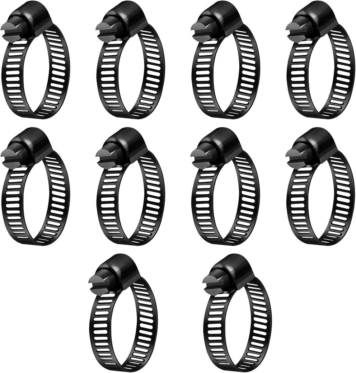 Slangklemmen 16-25 mm 10 stuks Roestvrij staal Slangklemmen Pool Buisklemmen Assortiment Slangbinders Voor Huis Gasbuis Tuinslang
