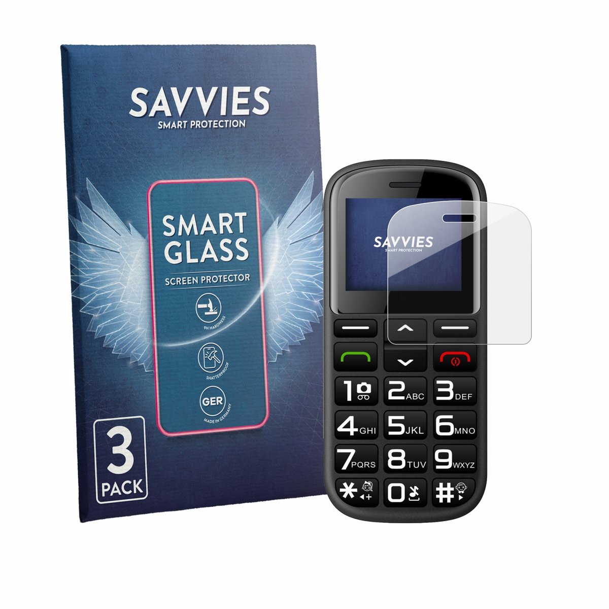 3 Stuks Savvies Screenprotector - geschikt voor artfone CS182 - beschermfolie glas transparant