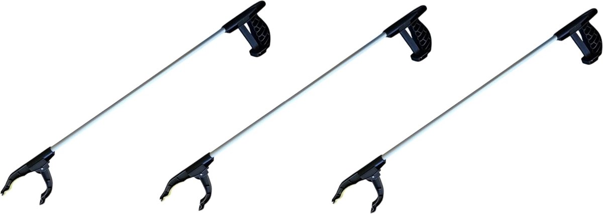 3 stuks grijptang voor senioren, afvaltang voor kinderen, vuilnisgrijper, tang, grijper, grijptang, vuilnisgrijpertang, vuilnisopvangtang, grijphulp, gripper, aluminium, 76 cm