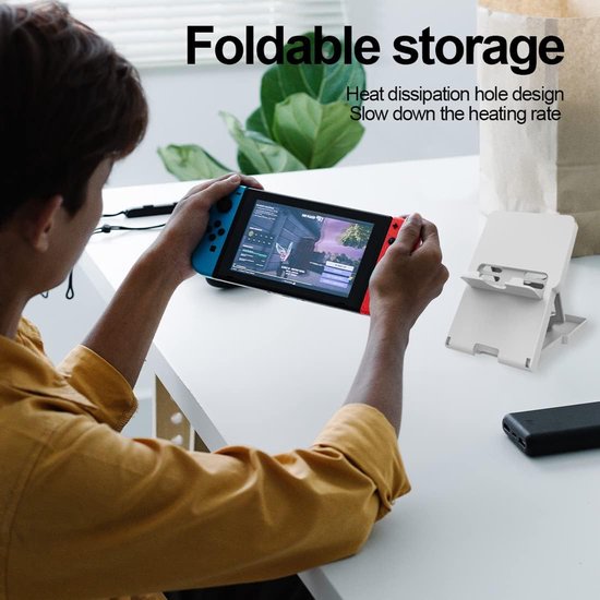 opvouwbare standaard voor Nintendo Switch, Switch Lite en OLED - Verstelbare compacte gaming-standaard (zwart) — afbeelding 4