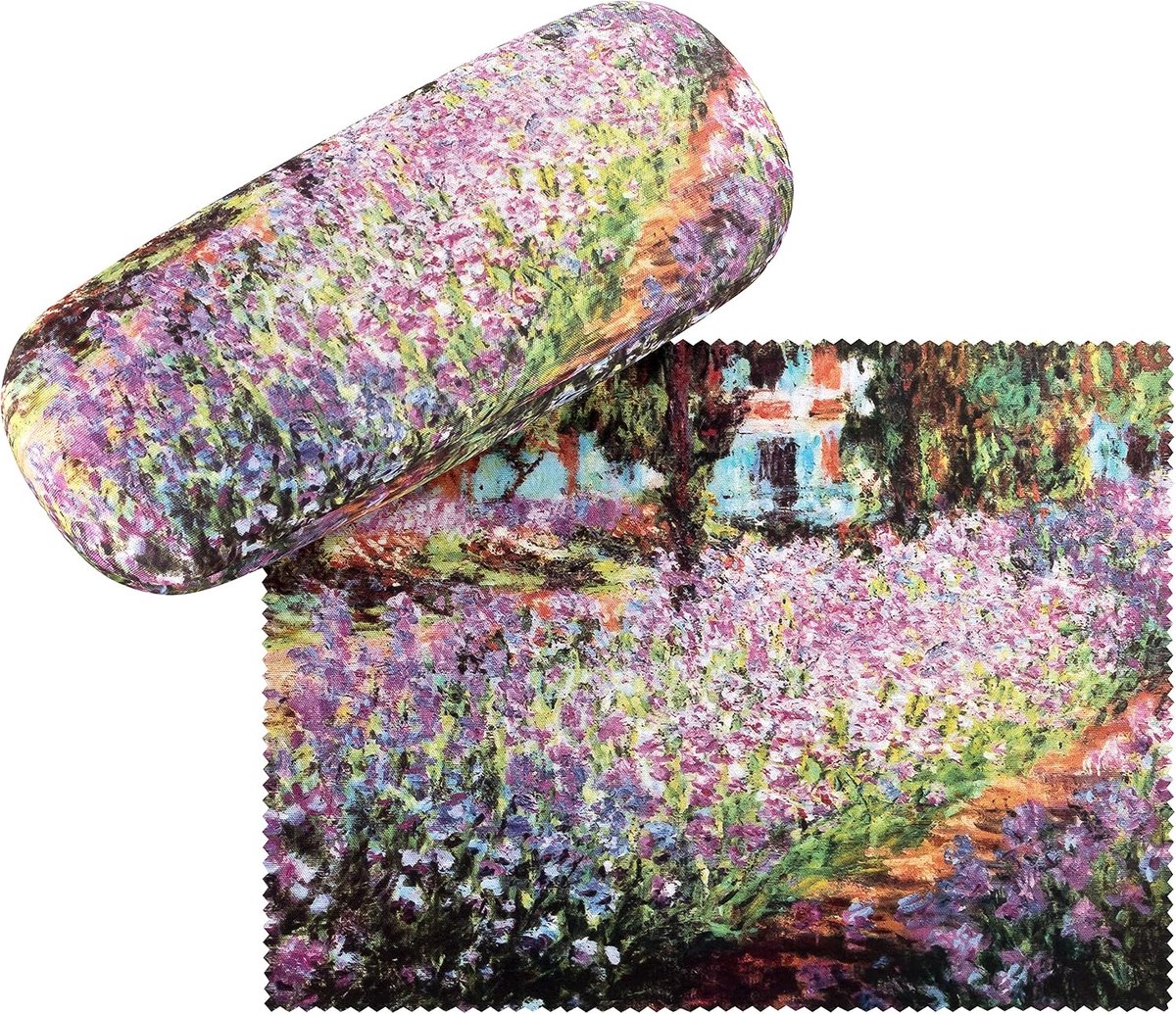 LILIENFELD Brillenetui Brillenkoker Stabiele Claude Monet: De Tuin Reinigingsdoek Glasses Case Bloemen Art