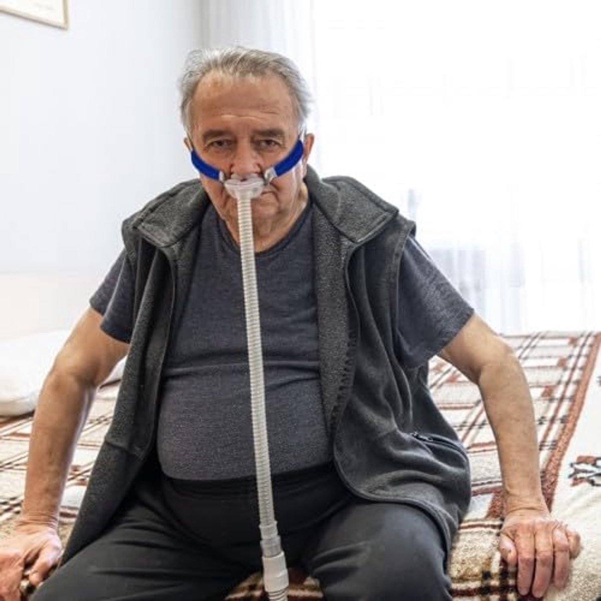 6 stuks CPAP-benodigdheden, CPAP-comfortkussentjes, CPAP-maskerriemhoezen, CPAP-maskervoeringen, CPAP-hoofddeksels, blauw