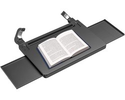 Stuurtafel Auto - Laptophouder Stuur - Werken en Eten - Uittrekbaar en Antislip - 40.4 x 30.2 cm - Zwart