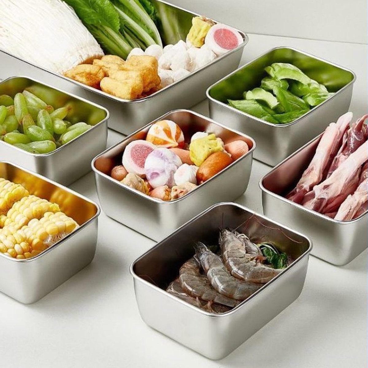 Set van 6 RVS Voedselopslagdozen met Deksel, Stapelbare Maaltijd Prep Dozen voor Vriezer en Oven, 13.5 x 10.5 x 5.5 cm, Ideaal voor Maaltijdplanning en Bewaren van Voedsel — cadeau in Cadeau-ideeën - foto 4