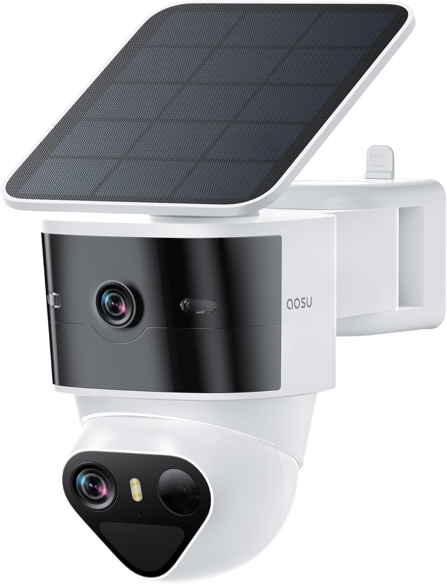 SnelShoppen - Draadloze buitencamera 4-cam-set, dual 3K zonder dode hoek, 170° + 360° PTZ, IA-detectie, 8x zoom, 1TB uitbreidbaar voor thuisbewaking