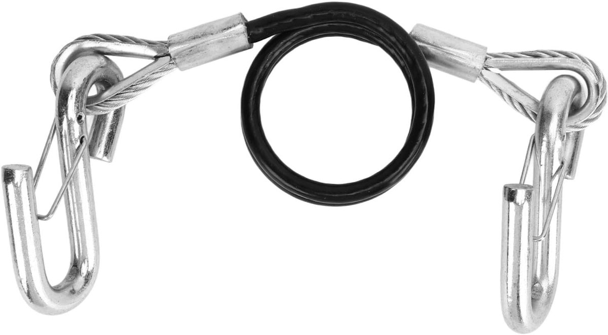 Aanhangerveiligheidskabel 70 cm - veiligheidstouw met S-haak - 1588 kg draagvermogen - ideaal voor campers - ShopVlot