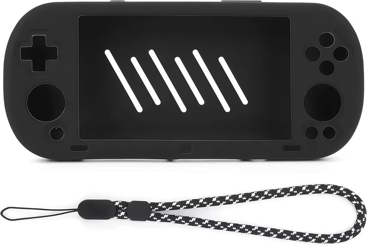 SnelShoppen - Siliconen Beschermhoes voor Handheld Gaming Console 5-Inch | Schokbestendig en Krasbestendig | Beschermende Hoes met Polsband Accessoire