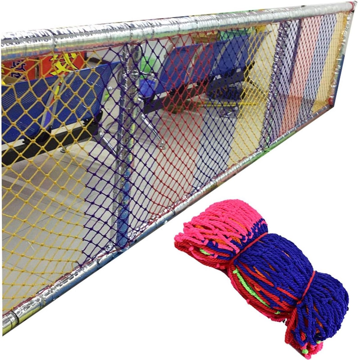 Veiligheidsnet Hennep - Decoratie Net Klimnet - Valbescherming Balkon - Handgeweven Lussen - 6 mm Touwdiameter - Niet gespecificeerd