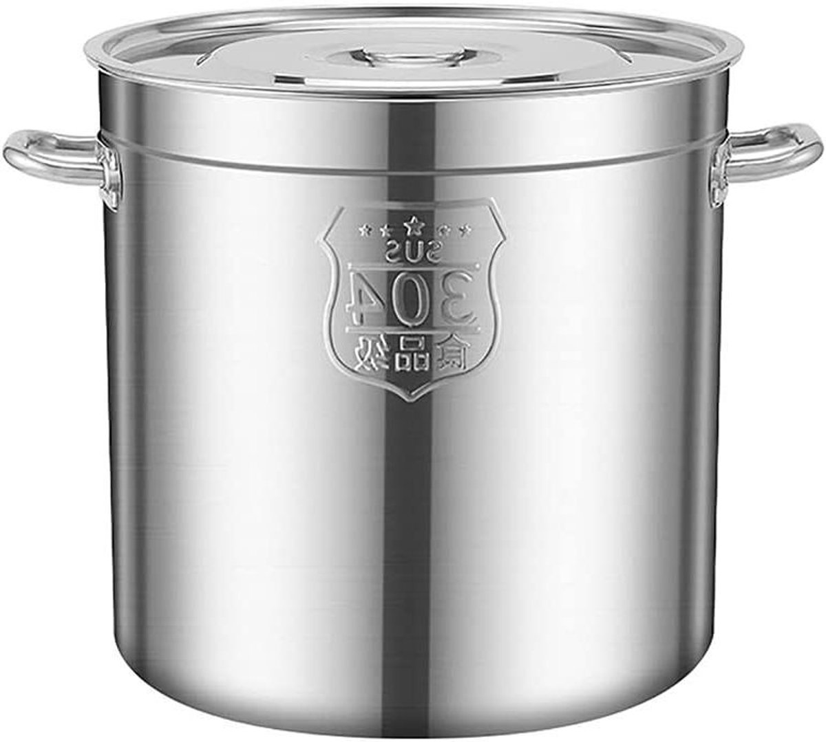 Soeppan Roestvrij Staal - Stoofpan Grote Pan - Grote Porties Koken - Gelijkmatige Warmtegeleiding - 12 Liter - Zilverkleurig