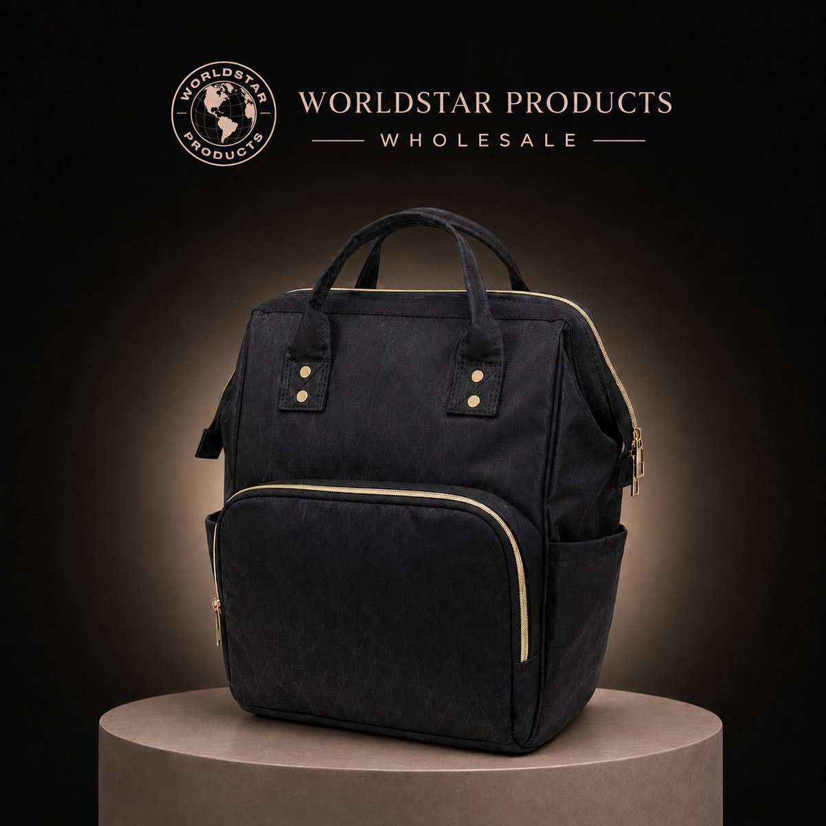 Worldstar Products Luiertas Rugzak - Verzorgingstas Baby - Mommy Bag - Zwart - Waterafstotend - Inclusief Geïsoleerde Vakken