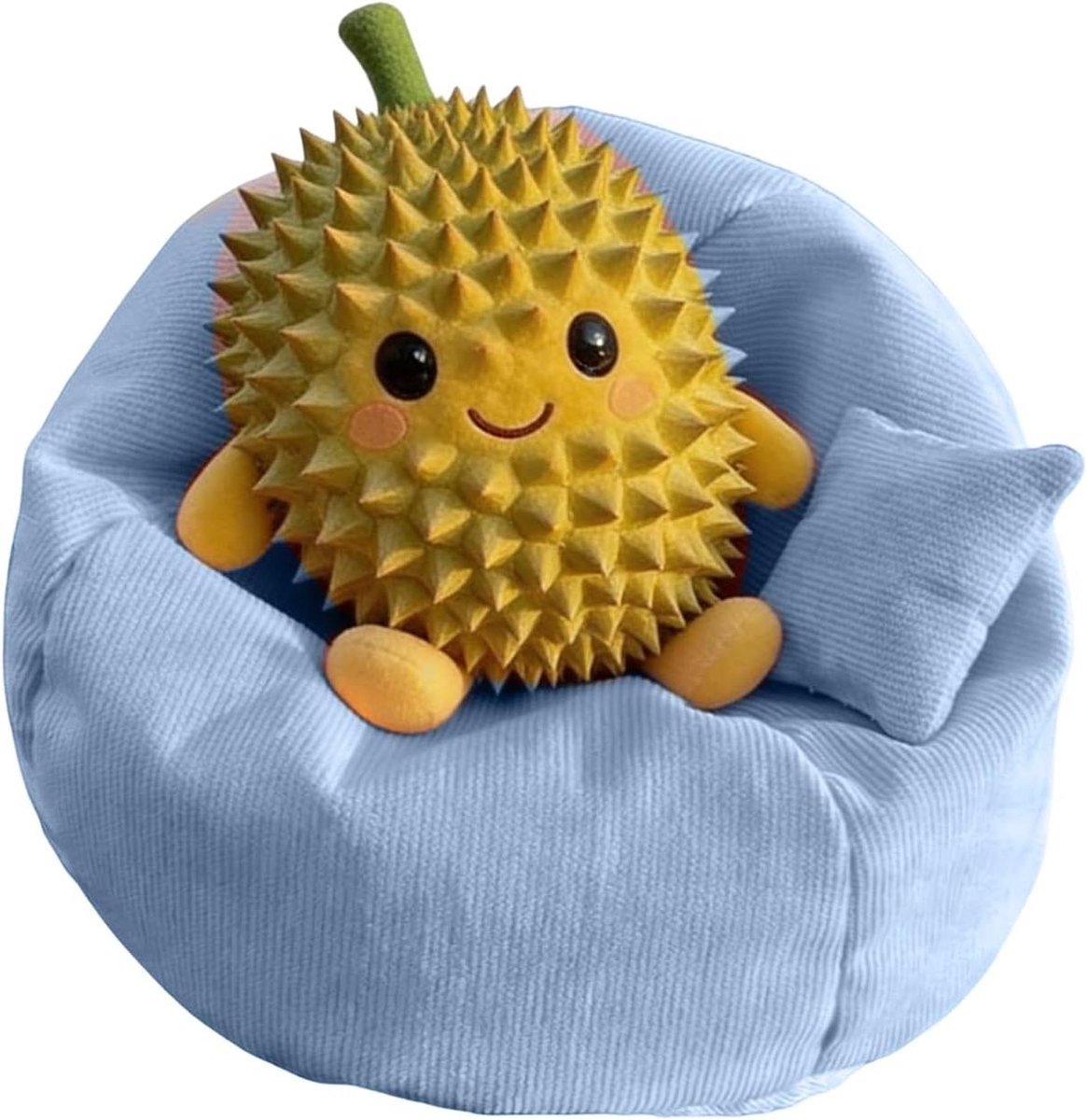 Zitzak Ornament - Poppenstoel Miniatuurstoel - Poppen Presenteren - Handgemaakt Ontwerp - 15 x 15 x 11 cm - Blauw