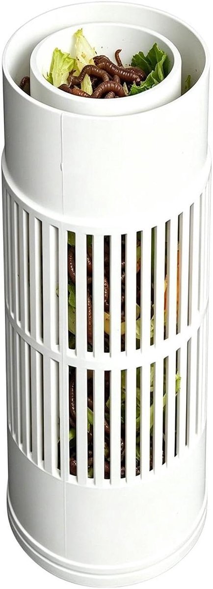 Ondergrondse Compostbak - Wormenbak Tuin - Afval Verwerken - Versterkte Duurzame Constructie - 29 x 13.1 x 12.4 cm - Zwart