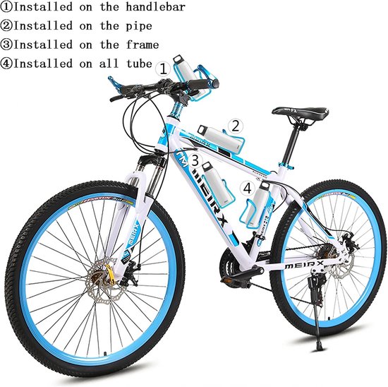 Fiets Bidonhouder - Fleshouder Fiets - Fietstochten - Aluminium Lichtgewicht - Standaard - Blauw — afbeelding 3