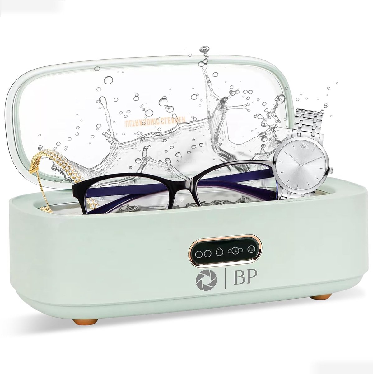 Ultrasonic cleaner 300ML - voor brillen, sieraden en horloges - 43.000 Hz ultrasone trillingen - grondige reiniging - SnelShoppen