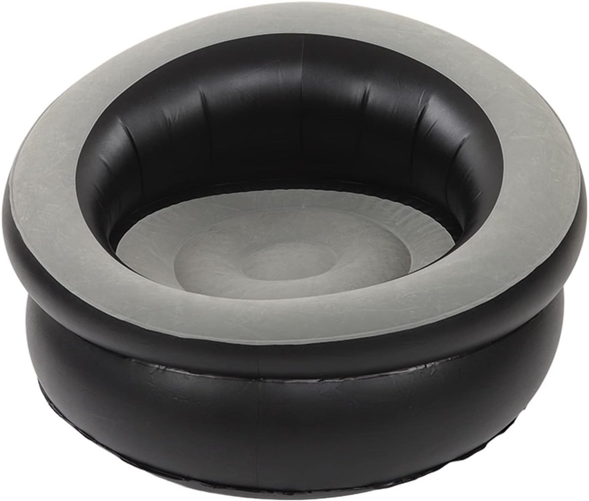 Luchtbank voor Binnen en Buiten, Snel Opblaasbare en Lichtgewicht Sofa, Duurzaam en Comfortabel voor Slaapkamer en Tuin (Grijs)
