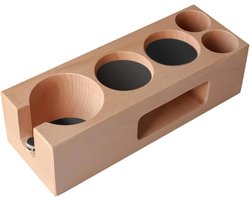 Koffie Aanstampstation - Espresso Opbergruimte - Koffie Bereiden - Niet-glijdend - 58 mm - Houtkleur