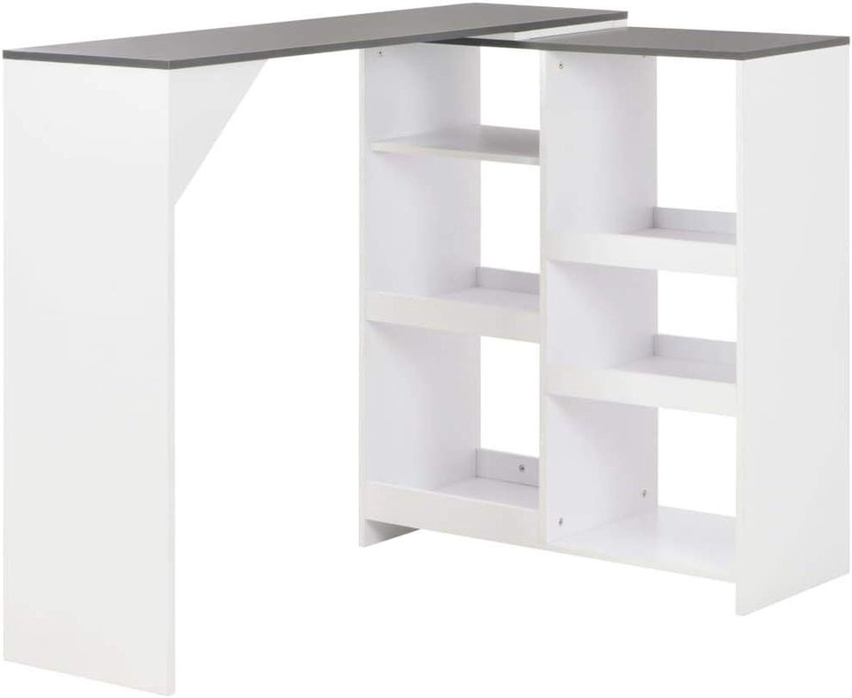 Bartafel met rek - Staande tafel Hoge tafel - Ruimtebesparing - Beweegbare plank - 138 x 39 x 110 cm