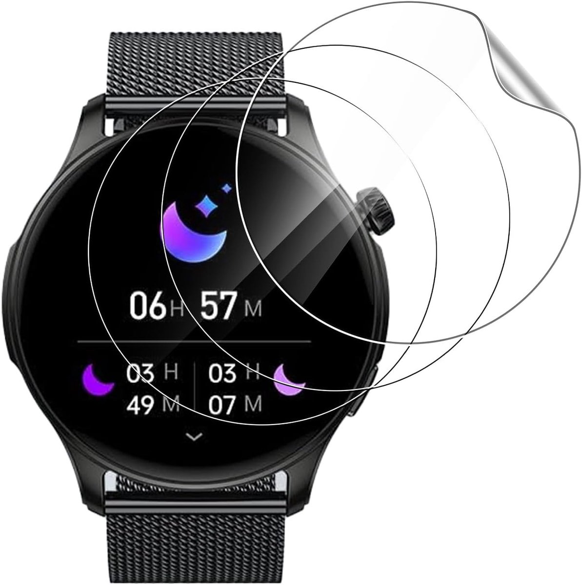 Beschermfolie voor Zhizhi S67 smartwatch 1,43 inch - zachte hydrogelfolie - volledige afdekking - krasbestendig - SnelShoppen