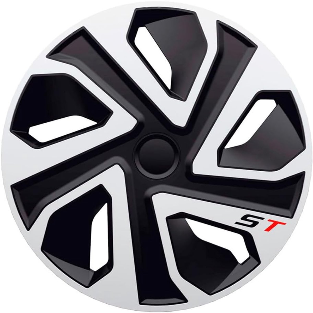 Wieldoppenset 17-inch - zilver/zwart - moderne uitstraling - sportieve look - ShopVlot