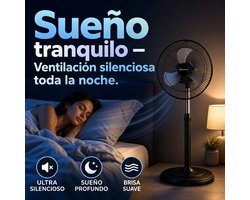 Wentinkmo Ventilator - verstelbare hoogte 90-125cm,3 - ventilator voor kantoor