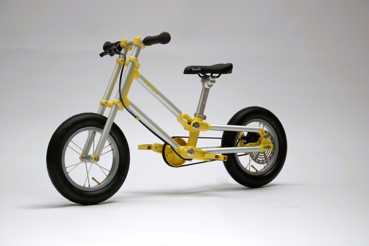 bonob 3 - Fiets met trappers - Geel - Stap 3 bonob 1TO3 - Fiets