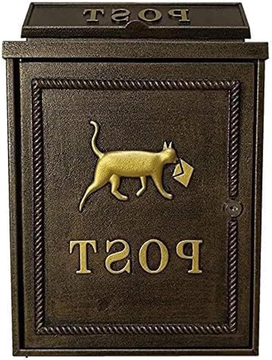 Brievenbus - Postbus Mailbox - Post Veilig Opslaan - Waterdicht Gegalvaniseerd Staal - 29x13x41cm - Brons