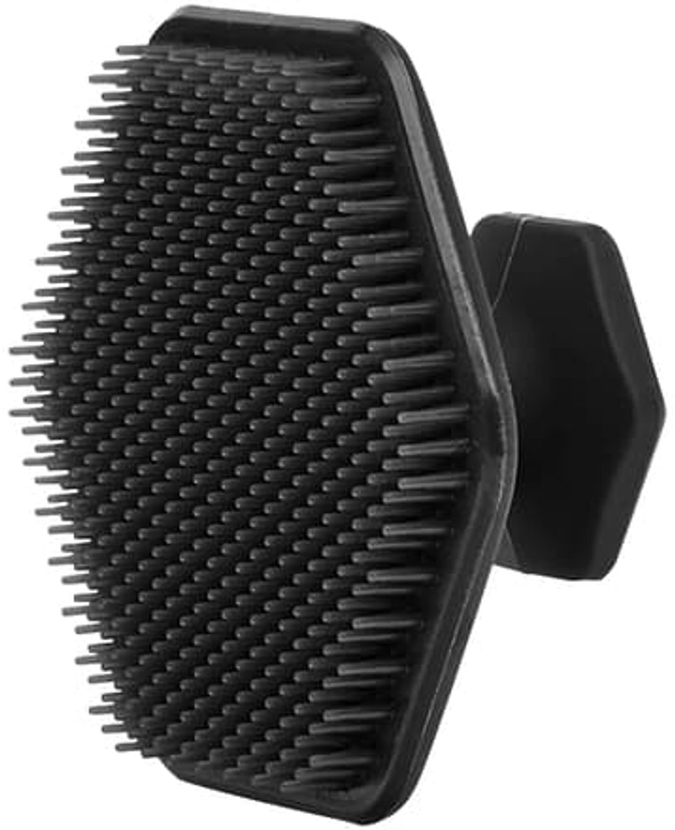 Lichaamsscrub siliconen gezichtsscrub 1-pack zwarte douchescrub gezichtsreinigingsborstel mini handmatige siliconen exfoliërende pad gezichtsmassageborstel exfoliërend