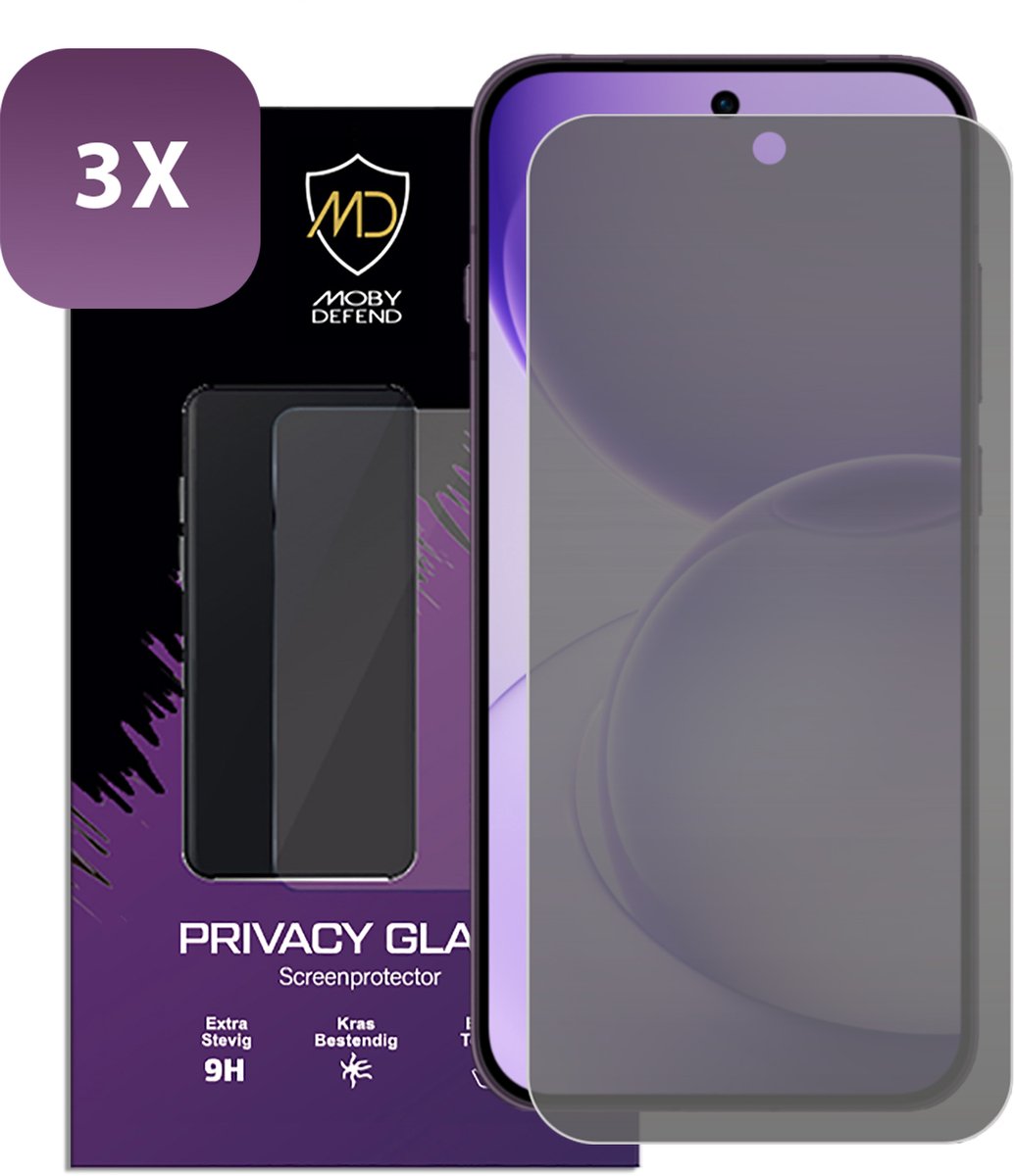 3-Pack MobyDefend Screenprotectors - Geschikt voor Oppo Reno16 Pro - HD Privacy Glass Screensavers