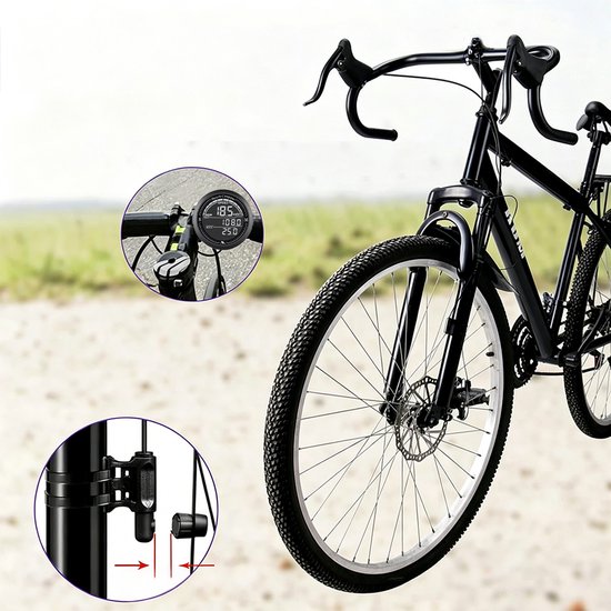 Slimme fietssnelheidsmeter - Draadloze kilometerteller - Snelheidsmeter - Kilometerteller voor mountainbikes - Verlicht - Lichtgevend - Waterdicht - Geschikt voor mountainbikes en racefietsen - Zwart — afbeelding 3
