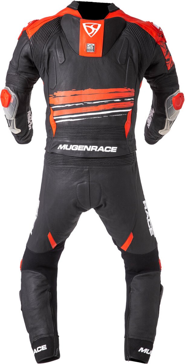 MUGENRACE RC-Max Due Zwart Wit Rood Geperforeerd 2-Delig Motorpak - Racepak