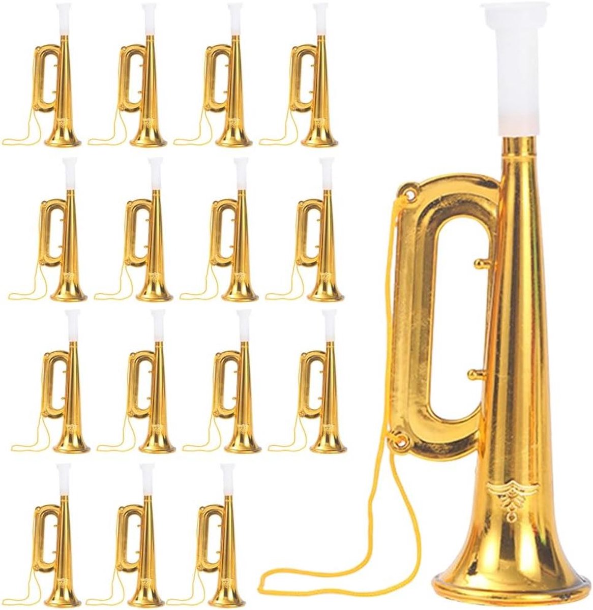 Speelgoed Trompet - Nep Trompet Kinder Trompet - Feestjes Muziek - Lichtgewicht Draagbaar - 20 stuks - Goud
