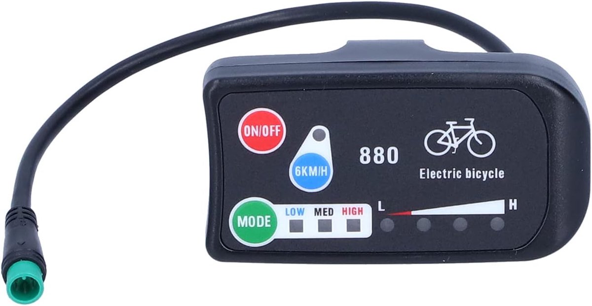 SnelShoppen - Elektrische Fiets Meter - LED880 Display, Fiets Snelheidsmeter en Tellers, E-Bike 36V 48V Display Meter, Waterdicht en Draadloos