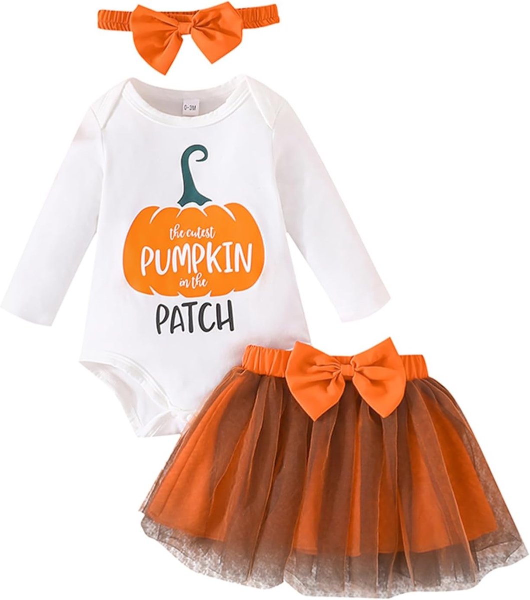 Schattige Tutu Jurk met Hoofdband voor Baby Meisjes - Perfect voor Halloween, Feestjes en Speciale Gelegenheden