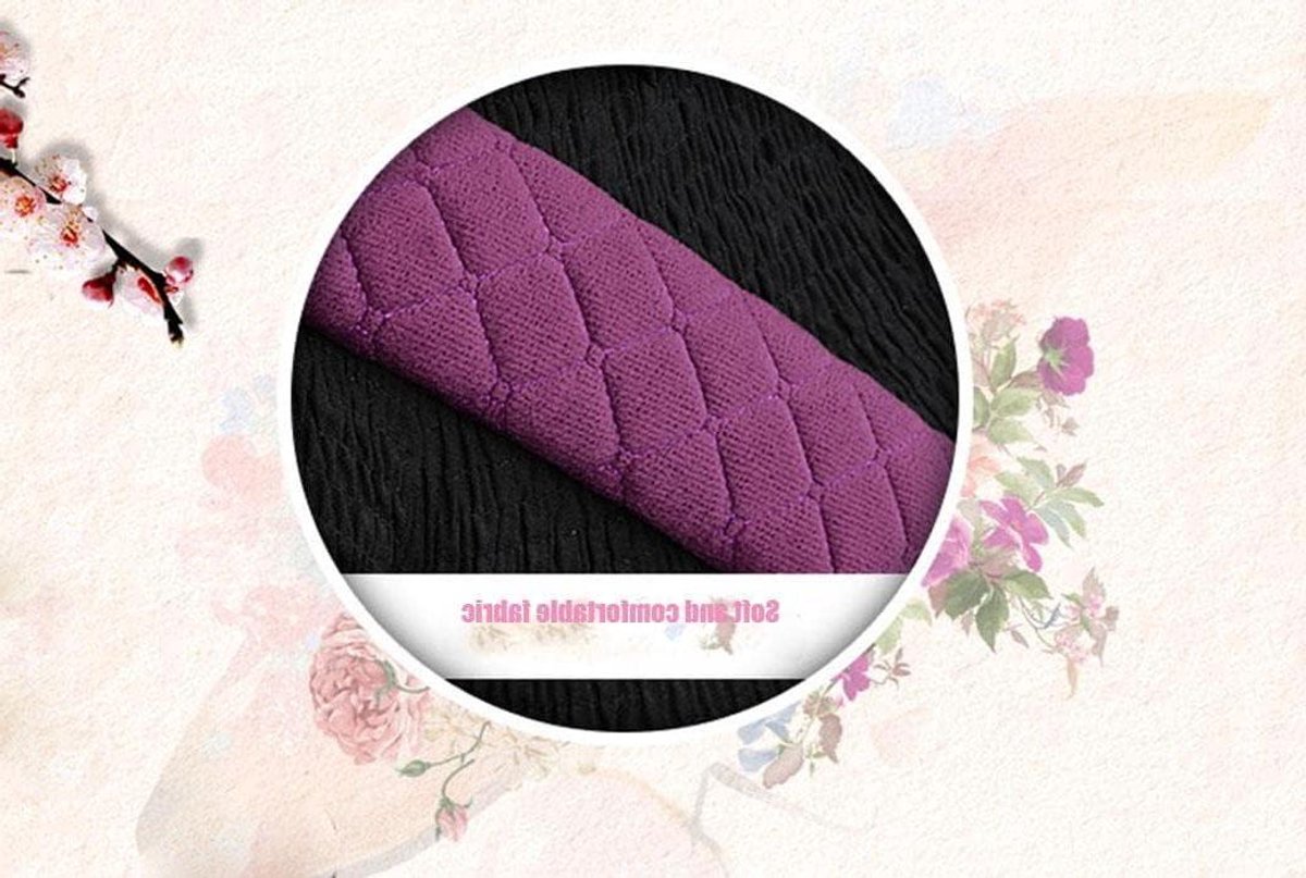 Autogordel Beschermers - Schouderkussens Gordel - Veilige Rit - Zacht Pluche Materiaal - 27 cm - Roze