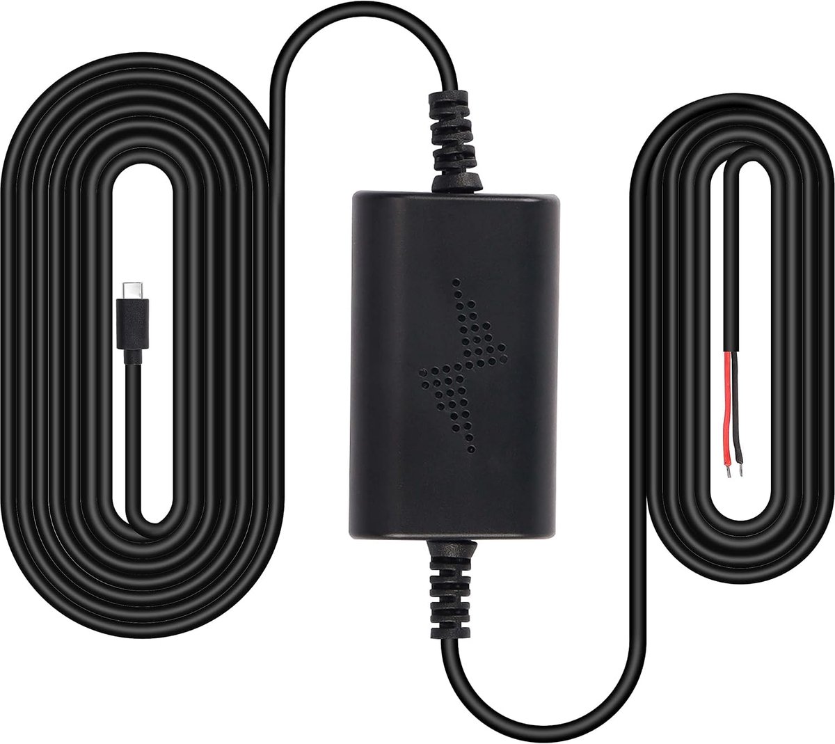 SnelShoppen - Fuses Kit voor Dashcam USB-C Type-C Voedingskabel 3m - 12V-36V naar 5V/2.5A - Voedingsoplossing voor Auto Dashcam