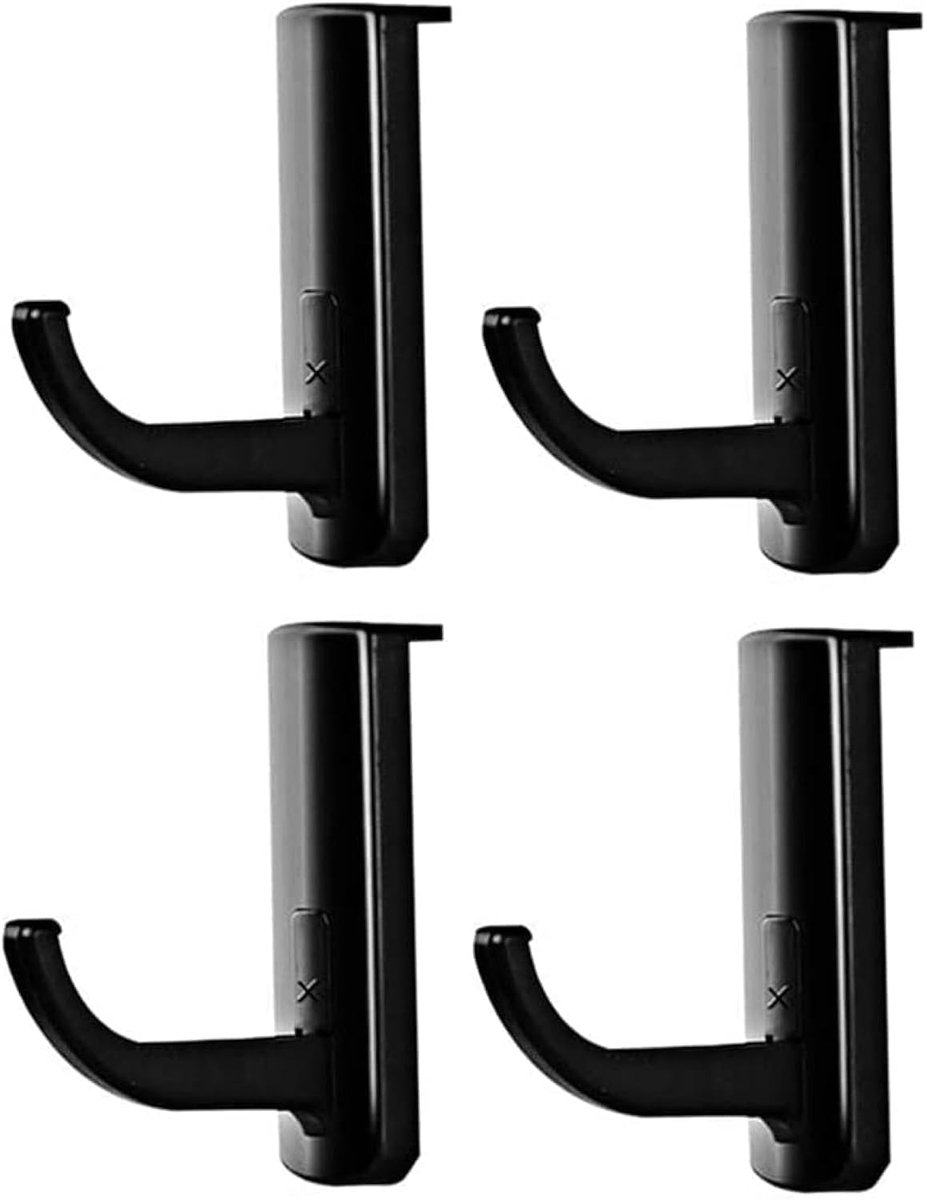GNAUMORE Hoofdtelefoonhaak - headset houder universeel, zelfklevend, zwart 4 stuks - ShopVlot