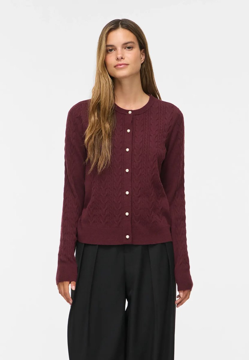 Vila Vest Vikerry Cable L/s Knit Cardigan-noo 14115309 Port Royale Dames Maat - M