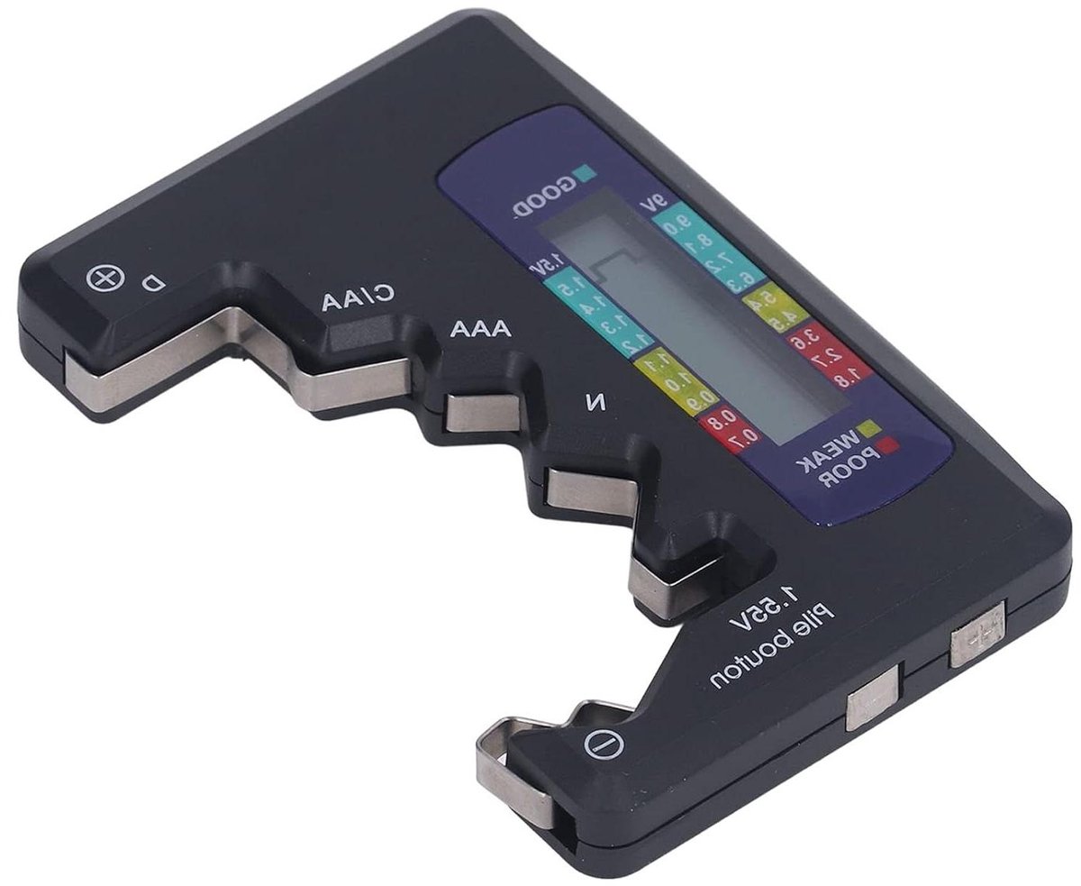 Digitale Batterijtester - Batterij Checker - Batterij Status Controleren - LCD Display - 14 x 9 x 2 cm - Zwart