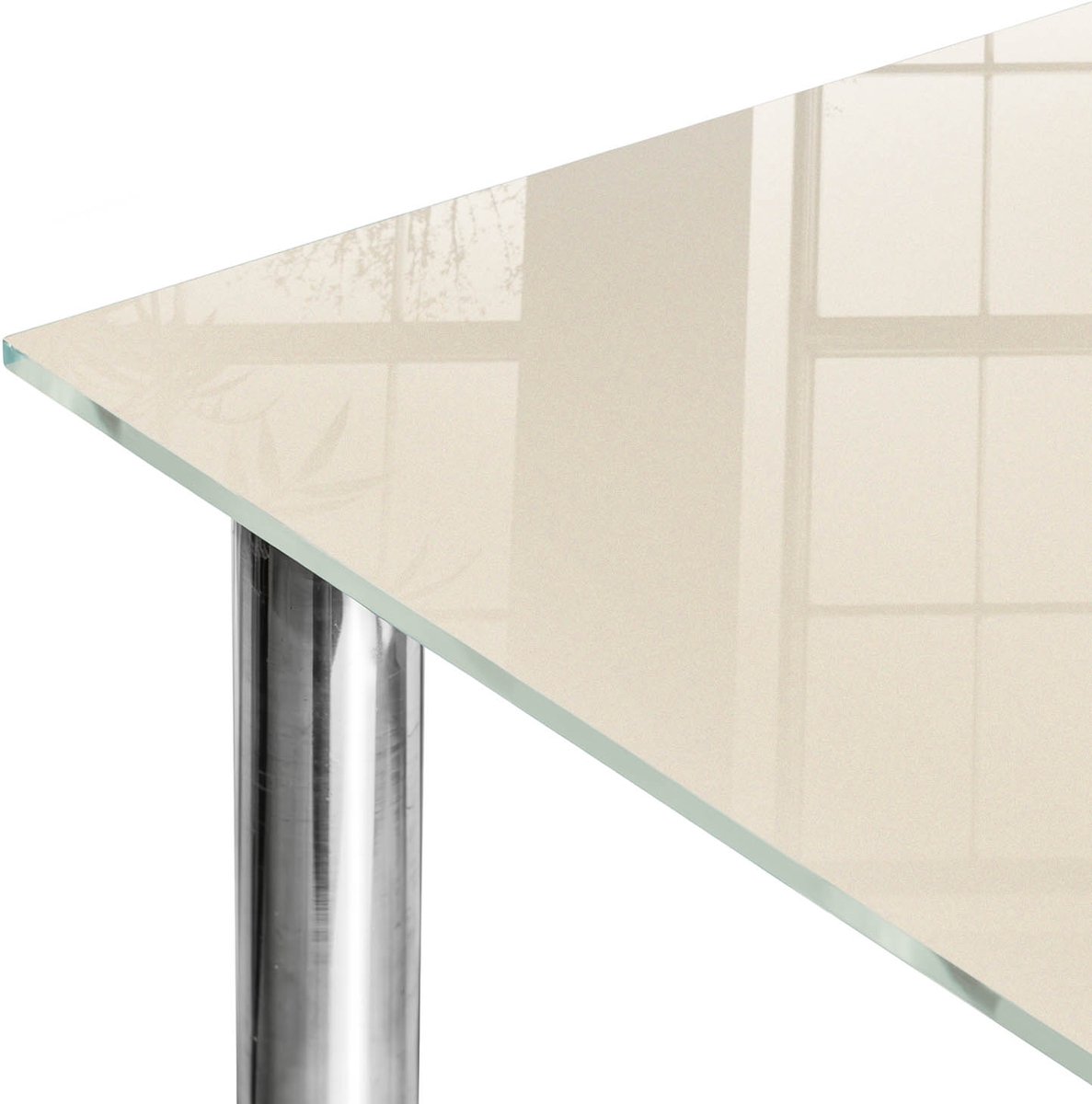 ArtPrintCave Lichte steen Glazen Tafelblad 120x80 cm - Tafelblad Rechthoek - Beige Eettafel Met Glasplaat - Achtergronden en patronen Glazen Eettafel