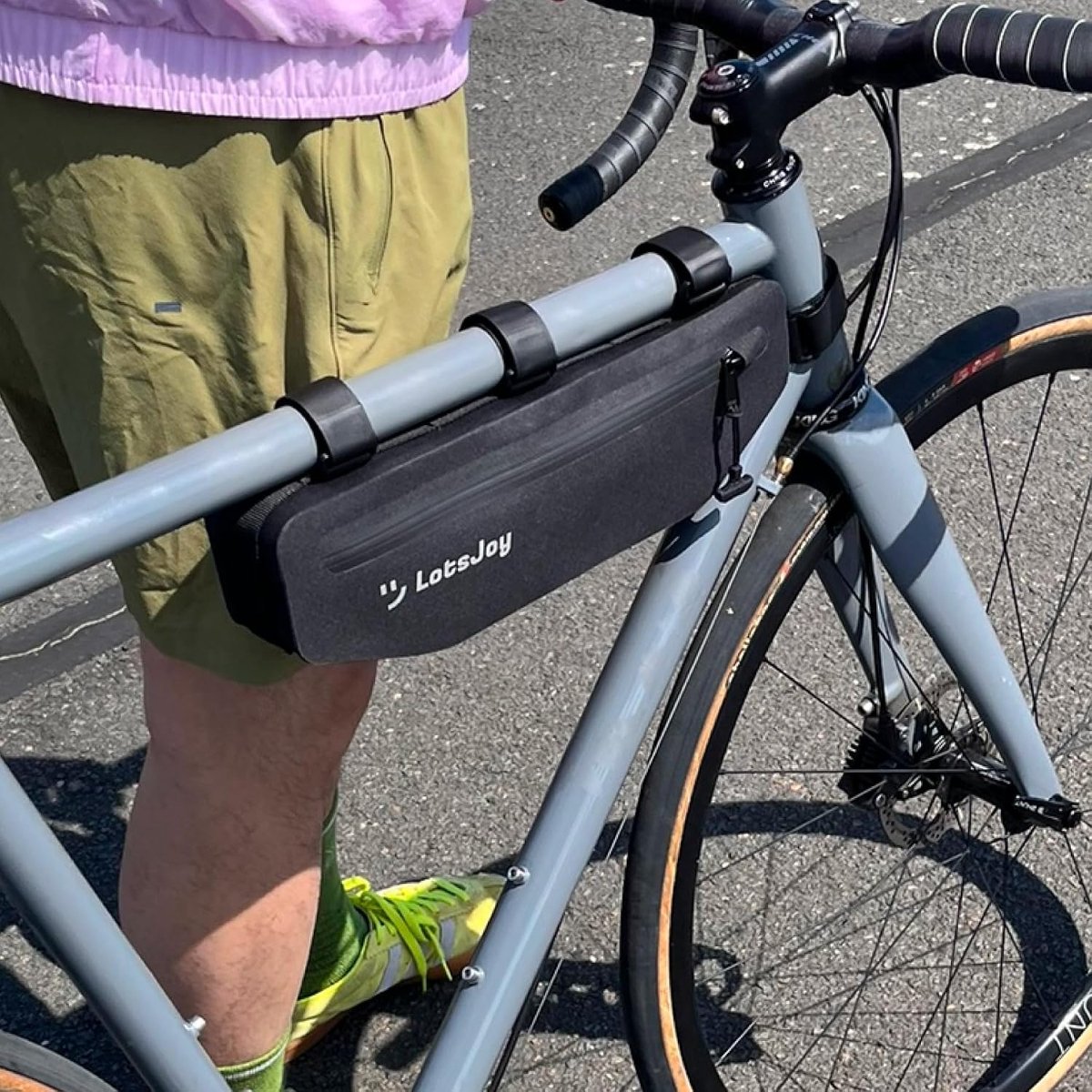 SnelShoppen - Fiets Frame Tas 2.3 Liter, Waterdicht, Lichtgewicht en Stabiele Topbuis Tas, Fietstas voor Racefiets en Mountainbike, Ideaal voor Fietse