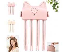 Volume clip haarwortel - Haarwortel volume - Verwarmde kam - Compact en draagbaar - Oplaadbare - Verwarmde volume clip - Haar volume maker kruin - Haarclip voor extra volume - Stylingtool - Creëer snel een volumineus kapsel - Roze