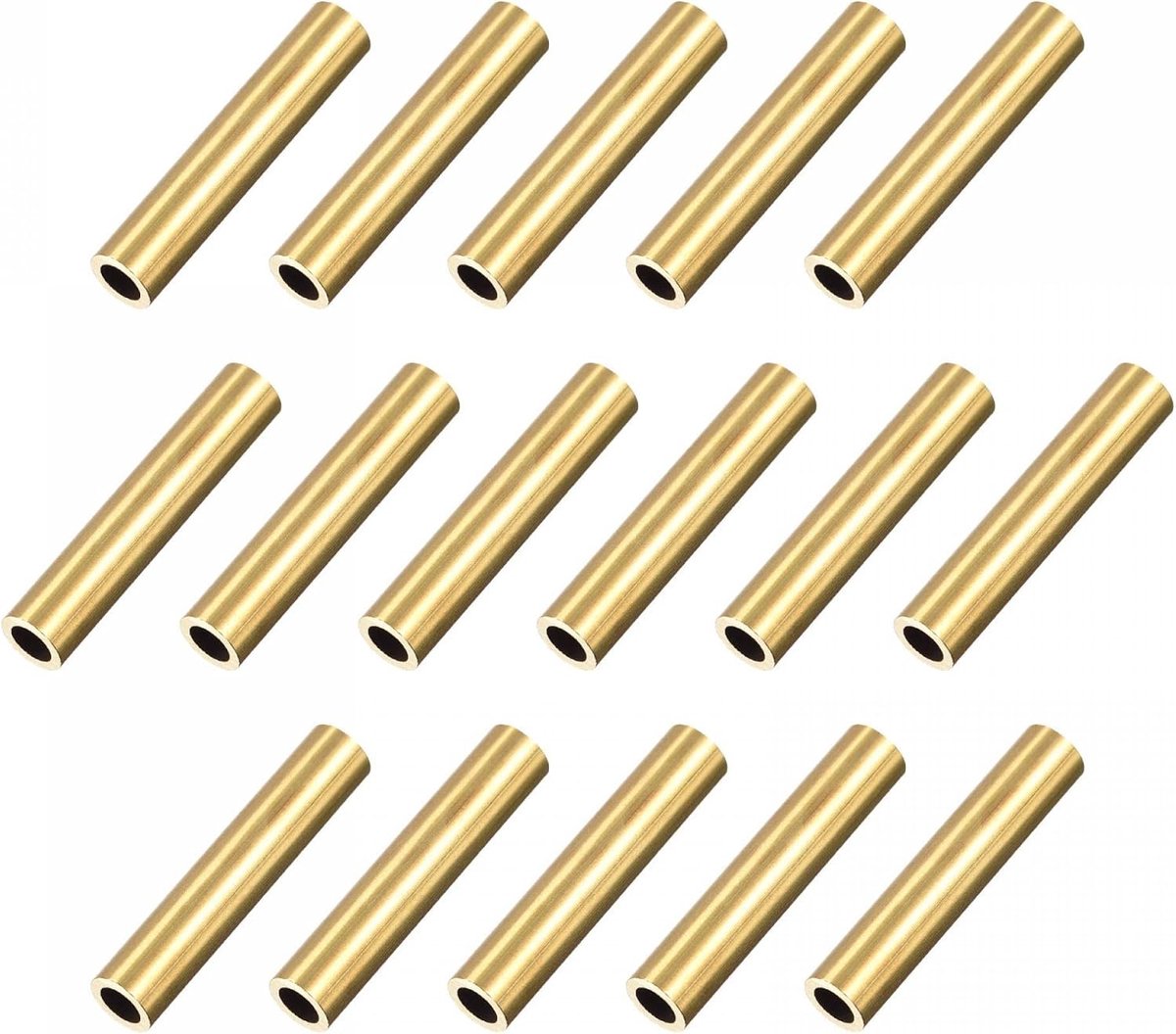 sourcing map 16 stuks messing buis buis 6 mm buitendiameter. 1 mm wanddikte 30 mm lengte voor doe-het-zelvers