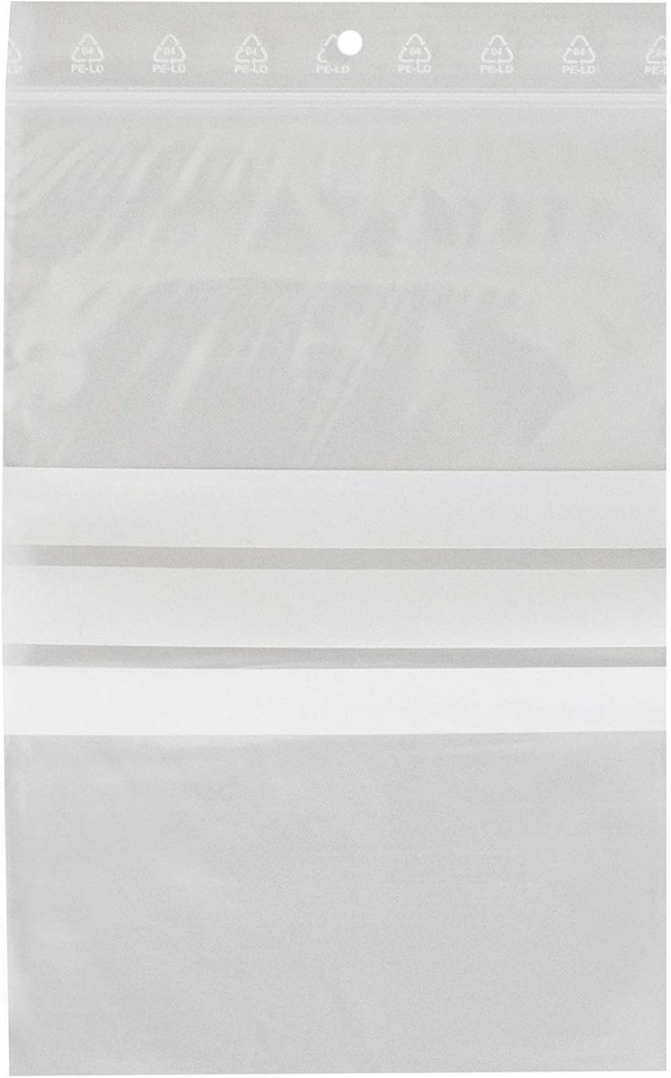 Dozio - Transparante enveloppen met druksluiting - binnenformaat 60 x 80 mm - verpakking van 1.000 stuks
