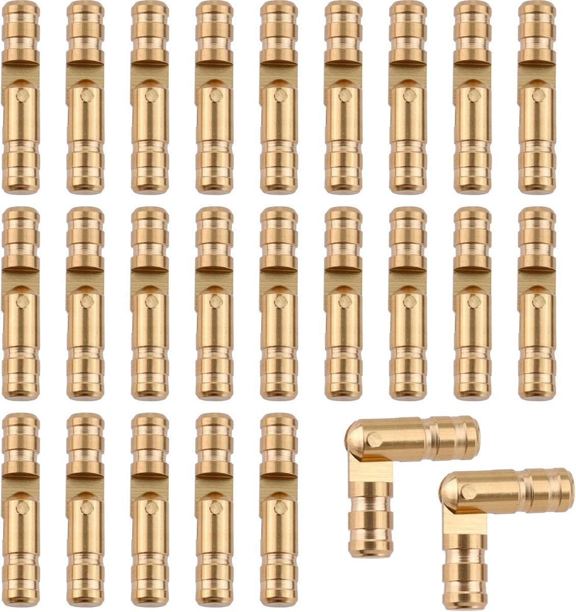 Scharnieren voor Houten Dozen, 2x0.4cm Verborgen Messing Cilindrische Scharnieren voor Sieradendozen Kastdeuren en Kleine Houtbewerkingsprojecten