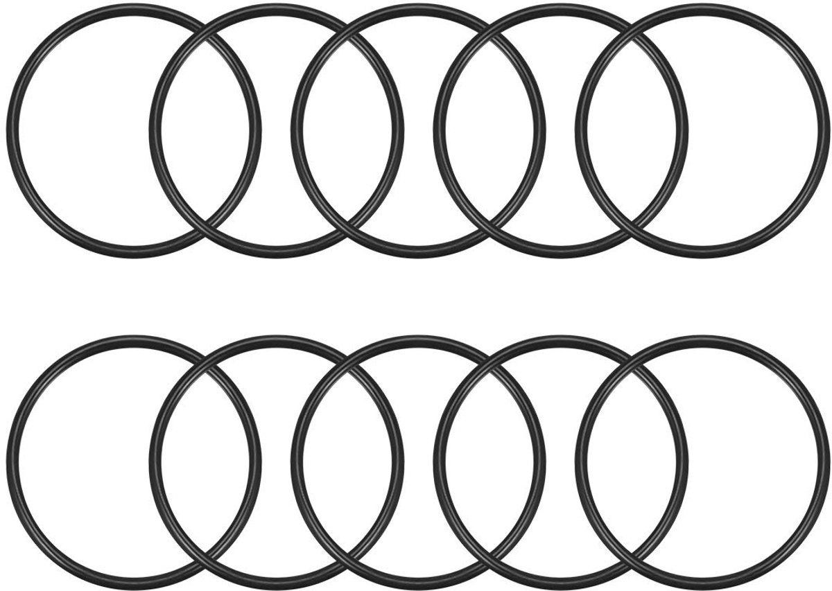 sourcing map Verpakking met 10 nitrilrubber O-ringen 49 mm AD 44,2 mm ID 2,4 mm brede afdichting