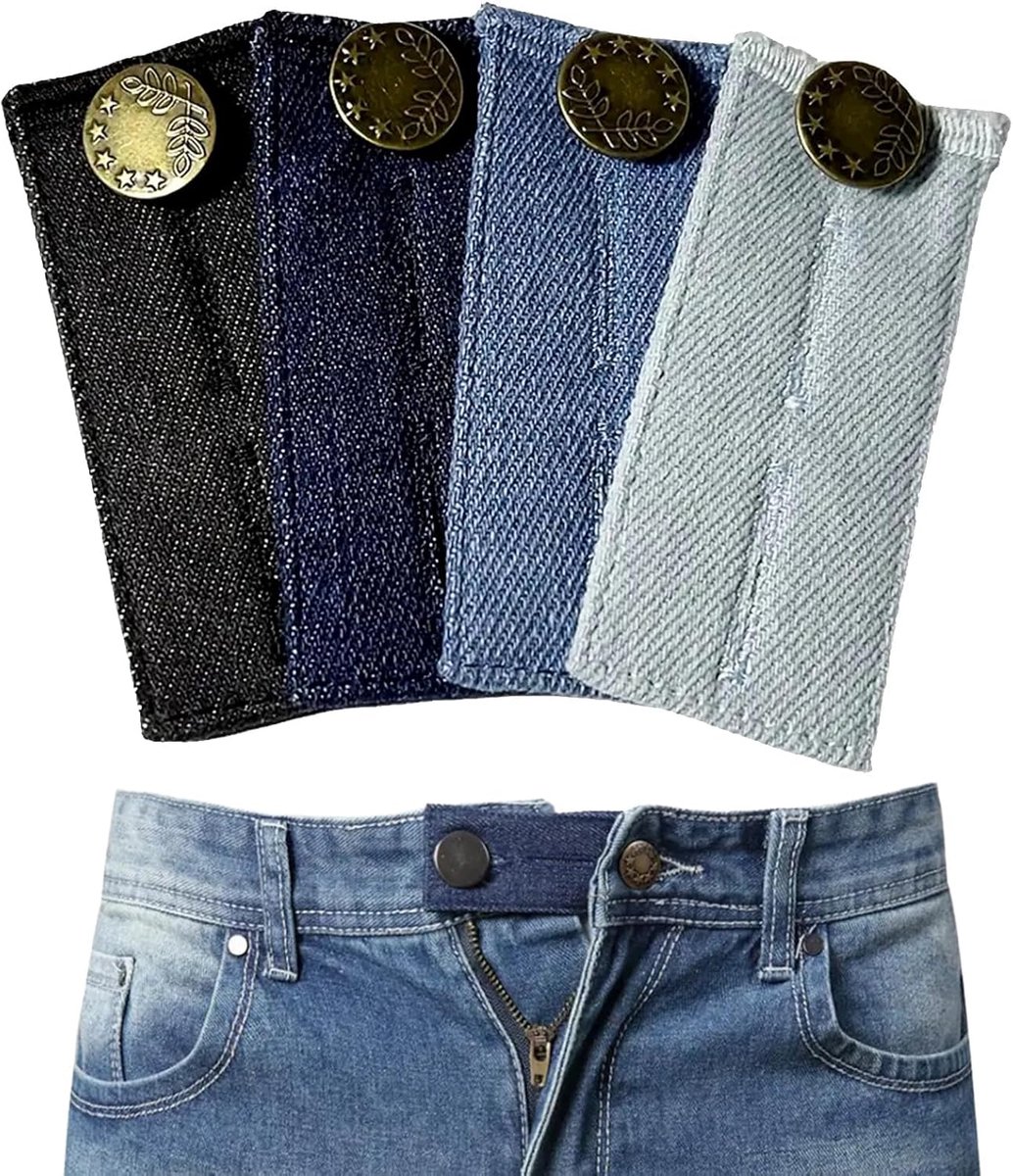 Broekbandverlenging met knoop, verlenging, broekverlenging, jeansknop, tailleverlenging voor jeans, verstelbare jeans, taille, uitbreidingsknoppen, knopen voor borstuitbreiding, zwangerschap