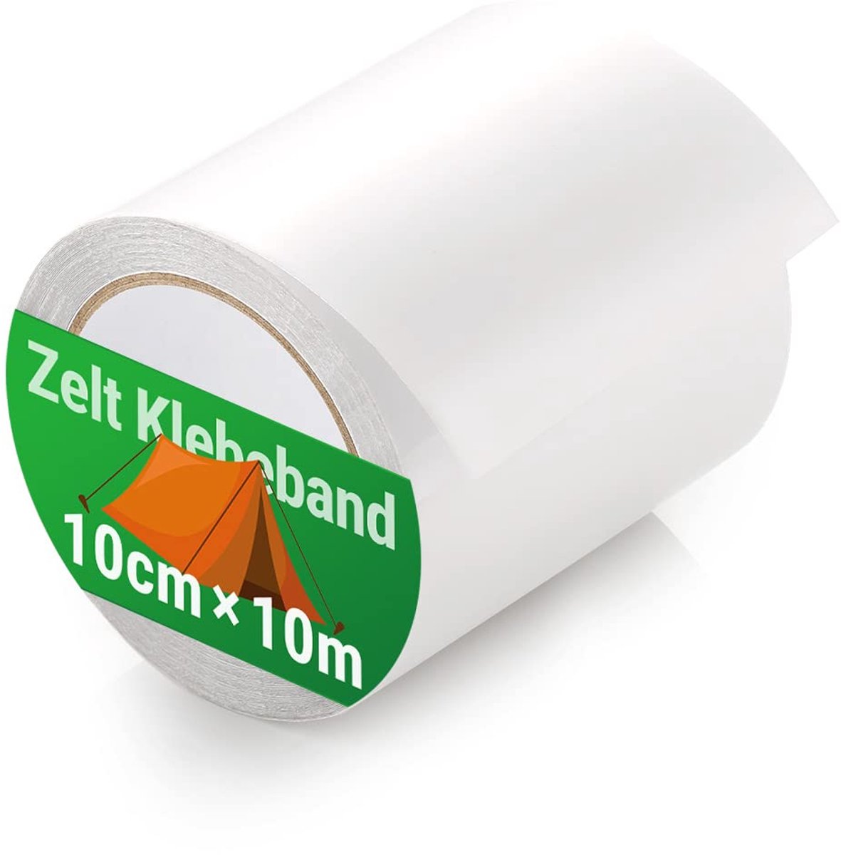 Tentplakband 10m x 10cm, reparatieband, transparant, waterdicht, professioneel voor PVC-coate luifels, parasolen, paviljoens, partytents
