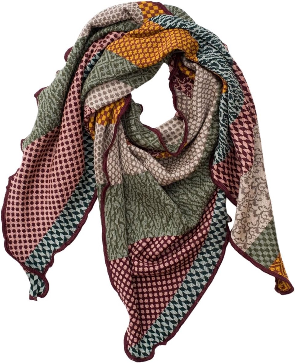 Merino-driehoekige sjaal Joy, 100% wol