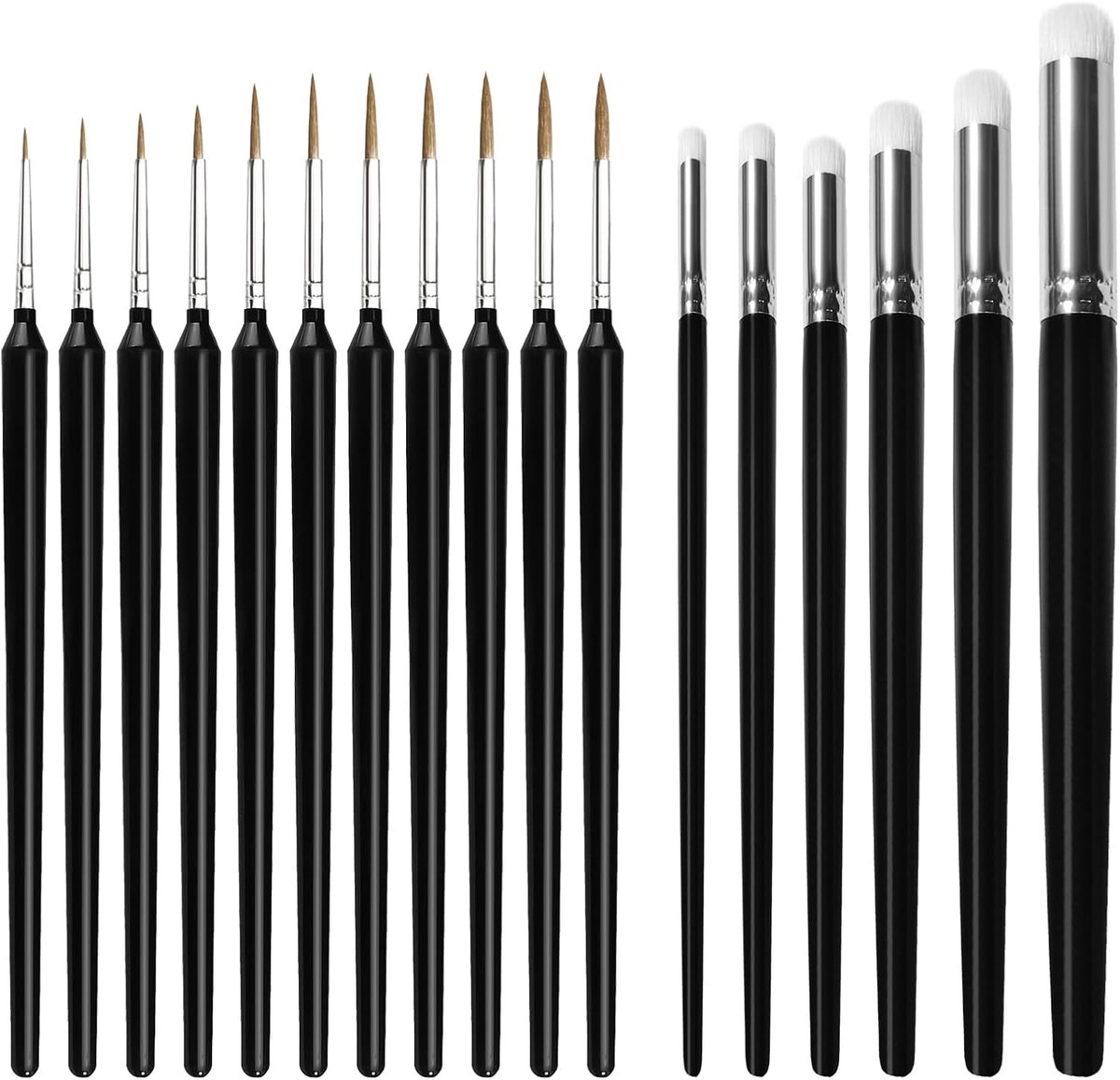 penselenset met Drybrush, 17 stuks schilderen op nummer, 6 Dry Brush en 11 fijne detailing modelbouwkwastenset voor acryl aquarel schilderen op nummer