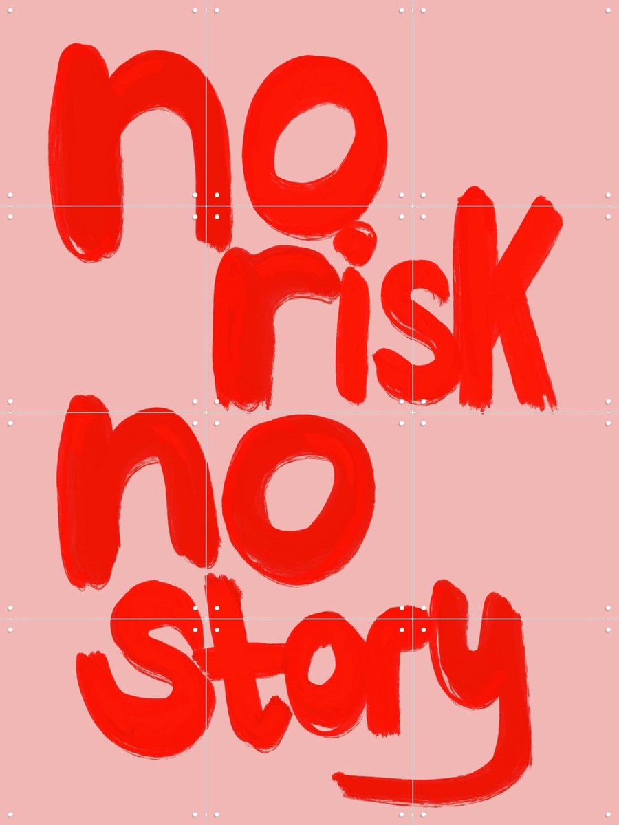 IXXI No Risk No Story, Hej.Ibiza - 60 x 80 cm - Gratis ophangtool - Grote wanddecoratie en posters - Modern, Digitale Kunst, Grafisch Ontwerp